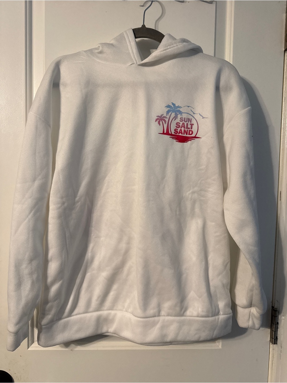Sun Salt Sand White Hoodie Sweatshirt